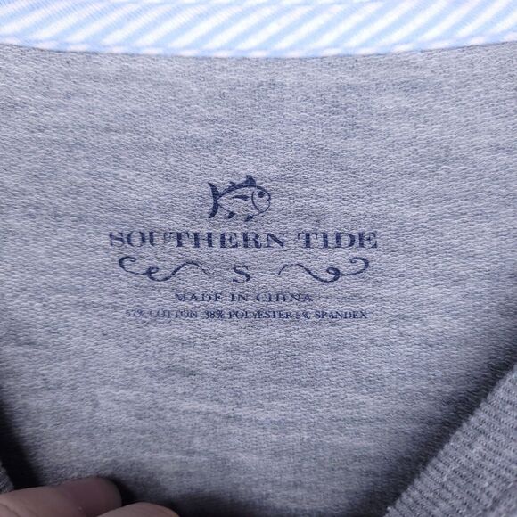 Southern Tide Sweatshirt Womens Small Gray Pullover Graphic Print - Picture 9 of 11
